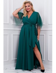 Dámské dlouhé společenské šaty EVITTA zelené BOSCA FASHION 315-4