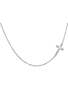 OLIVIE Stříbrný 40cm náhrdelník KŘÍŽEK 7836