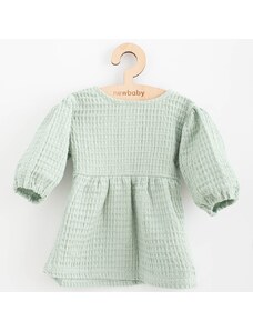 Kojenecké mušelínové šaty New Baby Comfort clothes šalvějová Barva: Zelená, Velikost: 62 (3-6m)