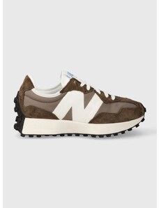 Sneakers boty New Balance U327LG hnědá barva