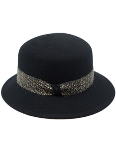 Mayser Dámský zimní plstěný nemačkavý černý klobouk - Jule