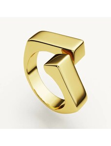 SilveAmo Pozlacený prsten Twirl obvod 57