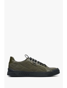 Men's Quilted Low-Top Sneakers in Green Estro ER00112919