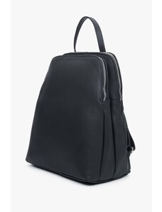 Women's Black Backpack made of Genuine Leather Estro ER00113284