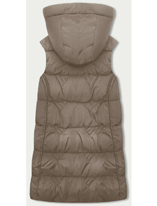 S'WEST Béžová dámská vesta s kapucí (B8176-12)