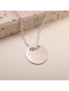 MIDORINI.CZ Stříbrný náhrdelník s medailonkem 12 mm, Vlastní text na přání, Stříbro Ag 925/1000