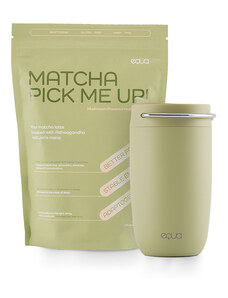 EQUA DUO Sada 2 EQUA produktů Matcha Pick Me Up + Cup Matcha 300 ml ekologický termohrnek na pití