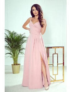 Numoco Elegantní šaty Chiara světle růžové