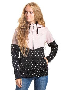 Meatfly dámská technická mikina Omni Powder Pink/Black Dots | Růžová