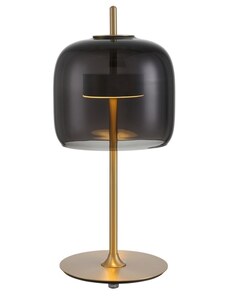Černo-zlatá skleněná stolní LED lampa Miotto Ardolia