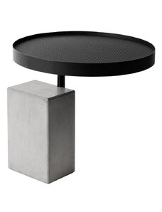 Šedý betonový odkládací stolek Lyon Béton Twist 61 cm