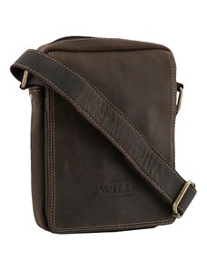 Pánská kožená taška přes rameno Wild 250586-MH tmavě hnědá