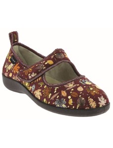 Taillis dámská obuv bordová s květy Fargeot/PodoWell