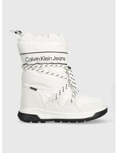 Dětské sněhule Calvin Klein Jeans bílá barva