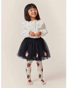 Dětská sukně Konges Sløjd tmavomodrá barva, mini, áčková