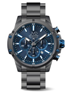JVD Pánské vodotěsné ocelové náramkové hodinky (chronograf) JVD JC635.1