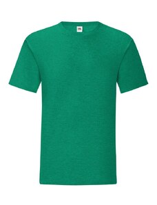 Green men's t-shirt in combed cotton Iconic with Fruit of the Loom sleeve