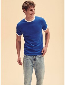 Ringer Fruit of the Loom Blue T-shirt