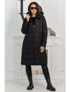 Fashionweek Dámská zimní prošívaná zimní bunda se zipy na bocích 2XL K2277