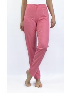 Dámské prodloužené pyžamové kalhoty růžové