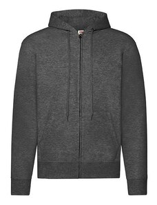 Dark Grey Zippered Hoodie Classic Fruit of the Loom