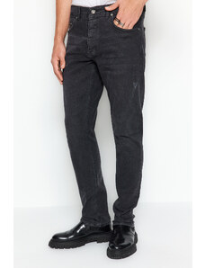 Trendyol Anthracite Slim Fit Rake Destroyed Jeans Jeans