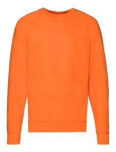 Orange Men's Sweatshirt Lightweight Raglan Sweat Fruit of the Loom