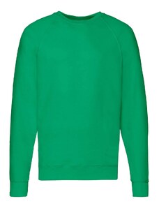 Green Men's Sweatshirt Lightweight Raglan Sweat Fruit of the Loom