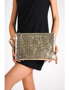 Capone Outfitters Capone Patent Leather Crocodile Pattern Paris 220 Women's Clutch Bag