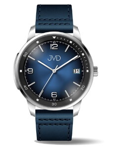 JVD Pánské voděodolné ocelové hodinky s modrým řemínkem JVD JC417.1