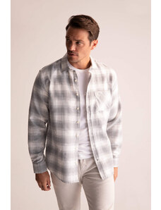 DEFACTO Modern Fit Plaid Long Sleeve Shirt