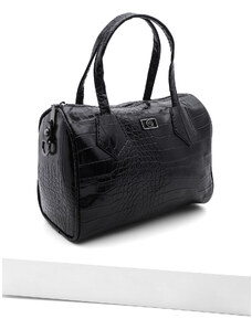 Marjin Women's Adjustable Straps Hand Shoulder Bag Celiza Black Croco