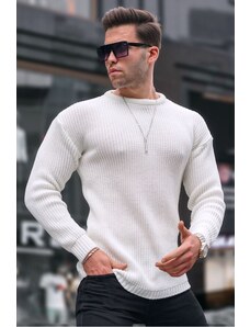Madmext Bone Color Basic Knitwear Men's Sweater 5990