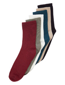 Trendyol 6-Pack Multi Color Cotton Solid Color College Socks