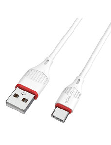 Borofone kabel BX17 USB C 3A 1m Bílá