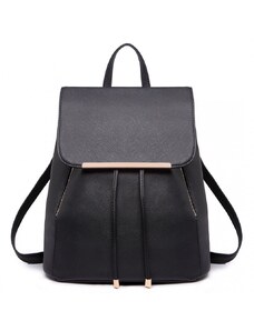 Konofactory Černý elegantní kožený batoh „Majestic“