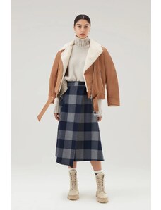 SUKNĚ WOOLRICH CHECK WOOL SKIRT