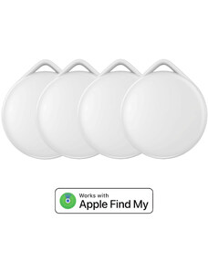 Set 4 ks ARMODD iTag bílý bez loga (AirTag alternativa) s podporou Apple Find My (Najít)