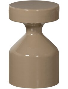 Hoorns Hnědý kovový odkládací stolek Fomos 30 cm