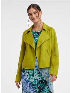 Orsay Světle zelená dámská lehká bunda v semišové úpravě - Dámské