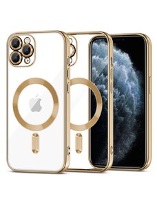 Ochranný kryt na iPhone 11 Pro - Tech-Protect, Magshine MagSafe Gold