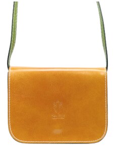Dámská kožená elegantní crossbody kabelka Florence 43 - žlutá