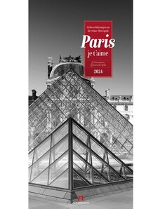 Ackermann Kunstverlag Nástěnný kalendář Paříž / Paris, je t’aime - Literatur-Kalender 2024 24AC2426
