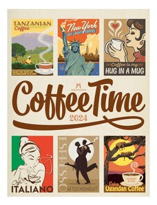 Ackermann Kunstverlag Nástěnný kalendář Čas na kávu - Plakáty / Coffee Time - Kaffee-Plakate Kalender 2024 24AC2470
