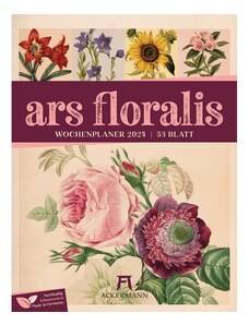 Ackermann Kunstverlag Nástěnný kalendář Květiny - týdenní plánovač / Ars Floralis - Vintage Wochenplander Kalend 24AC3412