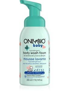 Hypoalergenní mycí pěna pro miminka vhodná hned od narození OnlyBio - 300 ml