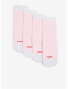 Sada dvou párů dámských ponožek ve světle růžové barvě Puma Cat - Dámské