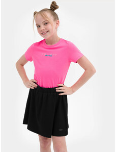 Dívčí tričko s potiskem 4FJSS23TTSHF395-55S růžové - 4F