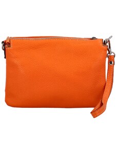 Delami Vera Pelle Kožená trendová crossbody kabelka Ilaria, oranžová