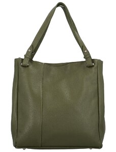 Dámská kožená kabelka přes rameno tmavě zelená - ItalY Neprolis zelená